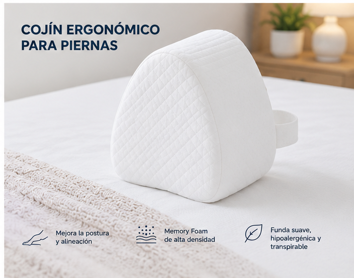 Cojín Ortopédico para Piernas Memory Foam Hogareto | Descanso y Alineación Corporal